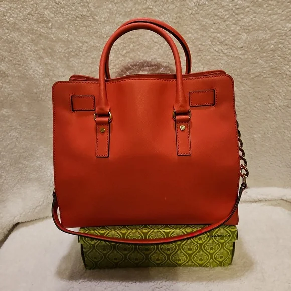 Michael Kors Large Hamilton Tote Watermelon W/ Goldtone Hardware Large - Picture 5 of 8